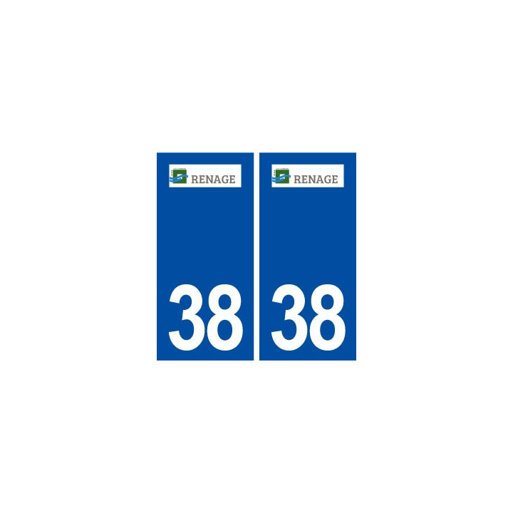 38 Renage logo ville autocollant plaque stickers