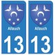 13 Allauch ville autocollant plaque