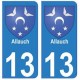 13 Allauch ville autocollant plaque