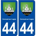 44 Corcoué sur Logne blason ville autocollant plaque stickers