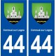 44 Corcoué sur Logne blason ville autocollant plaque stickers