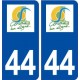 44 Corcoué sur Logne logo ville autocollant plaque stickers