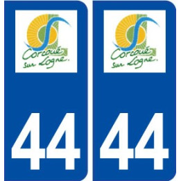 44 Corcoué sur Logne logo ville autocollant plaque stickers