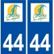 44 Corcoué sur Logne logo ville autocollant plaque stickers