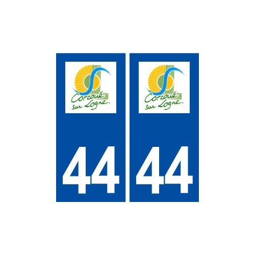44 Corcoué sur Logne logo ville autocollant plaque stickers