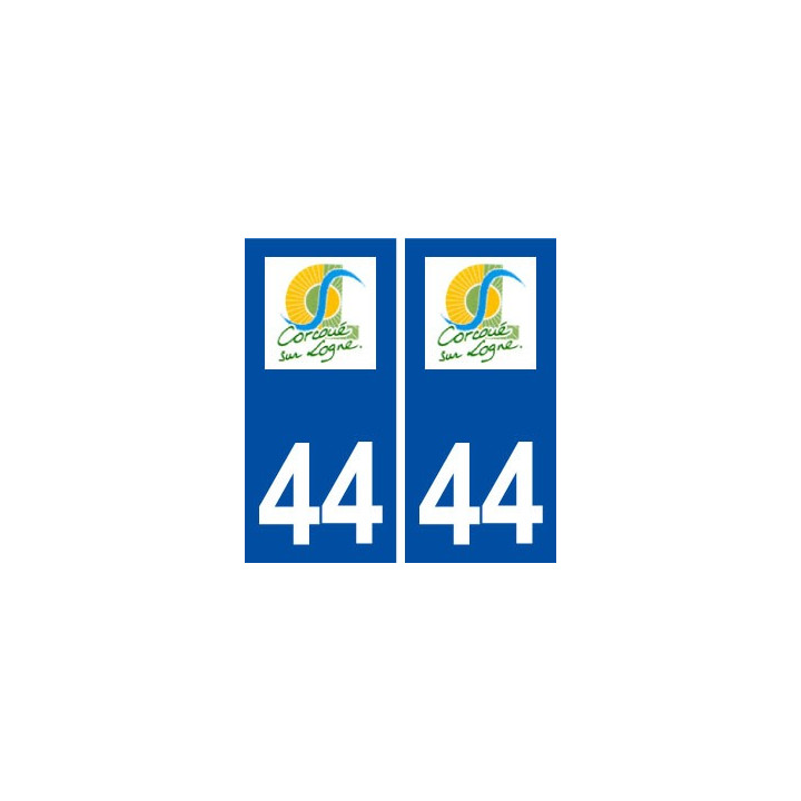 44 Corcoué sur Logne logo ville autocollant plaque stickers