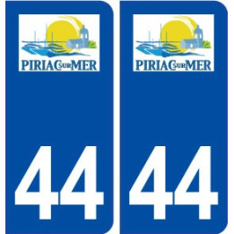 44 Piriac sur Mer logo ville autocollant plaque stickers