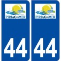 44 Piriac sur Mer logo ville autocollant plaque stickers