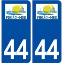 44 Piriac sur Mer logo città adesivo, adesivo piastra