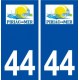 44 Piriac sur Mer logo ville autocollant plaque stickers