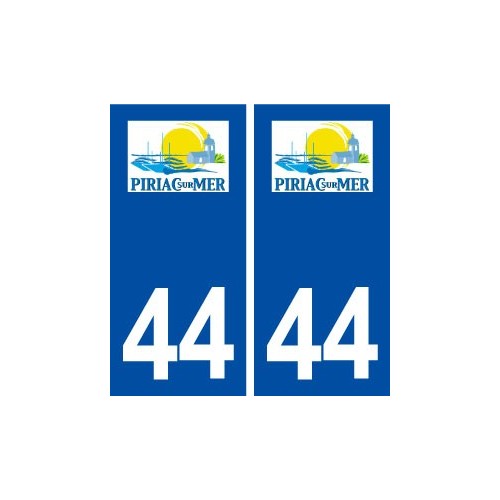 44 Piriac sur Mer logo ville autocollant plaque stickers