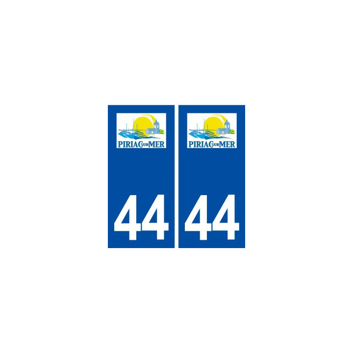 44 Piriac sur Mer logo ville autocollant plaque stickers