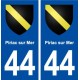 44 Piriac sur Mer blason ville autocollant plaque stickers