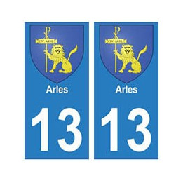 13 Arles ville autocollant plaque