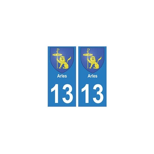 13 Arles ville autocollant plaque