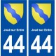 44  Joué sur Erdre blason ville autocollant plaque stickers