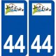 44  Joué sur Erdre logo ville autocollant plaque stickers