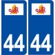 44  Oudon logo ville autocollant plaque stickers