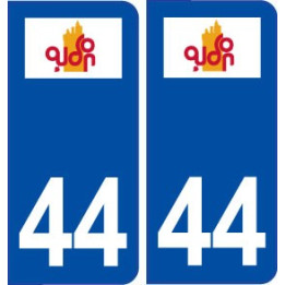 44  Oudon logo ville autocollant plaque stickers