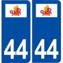 44  Oudon logo ville autocollant plaque stickers