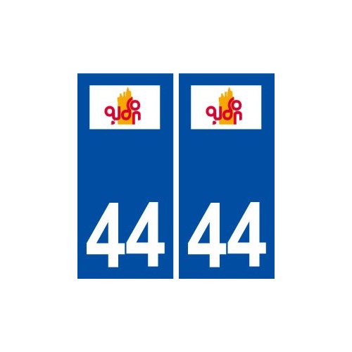 44  Oudon logo ville autocollant plaque stickers