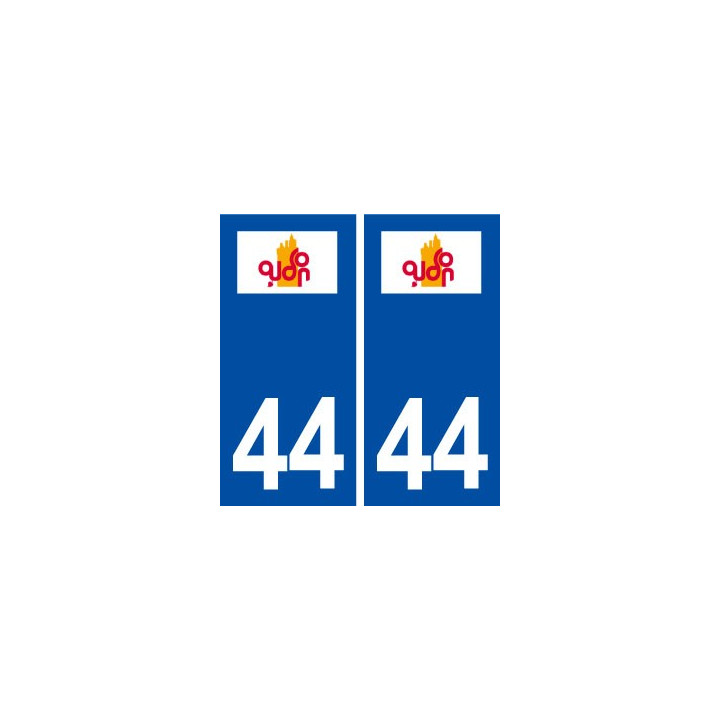 44  Oudon logo ville autocollant plaque stickers