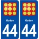 44  Oudon blason ville autocollant plaque stickers