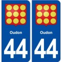 44  Oudon blason ville autocollant plaque stickers
