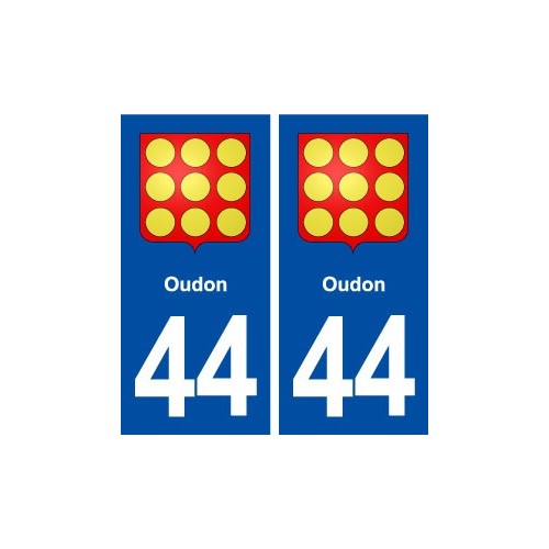 44  Oudon blason ville autocollant plaque stickers