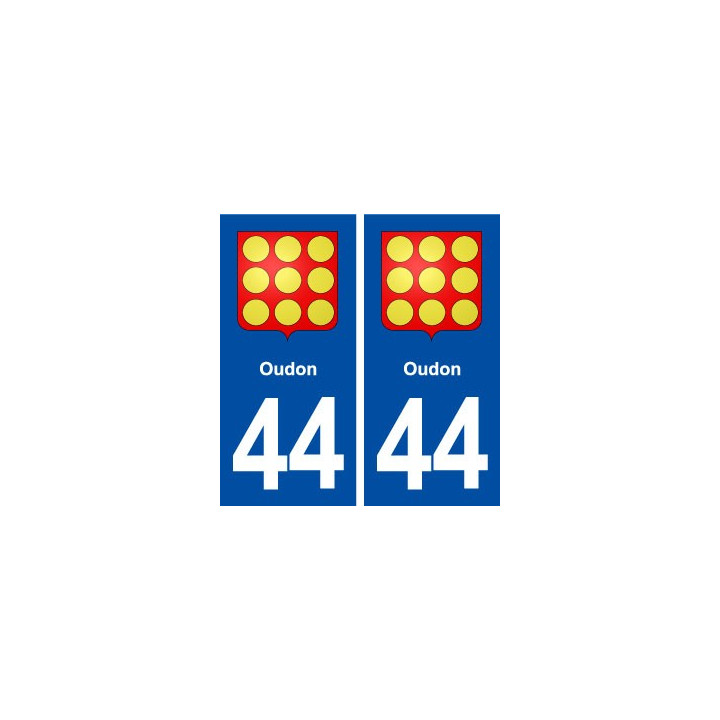 44  Oudon blason ville autocollant plaque stickers