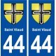 44  Saint Viaud blason ville autocollant plaque stickers