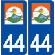 44  Saint Viaud logo ville autocollant plaque stickers