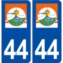 44  Saint Viaud logo ville autocollant plaque stickers