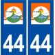 44  Saint Viaud logo ville autocollant plaque stickers