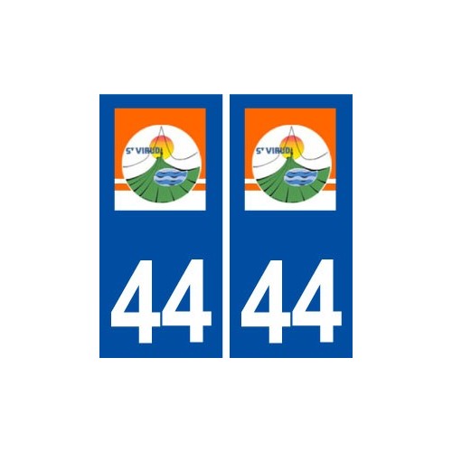 44  Saint Viaud logo ville autocollant plaque stickers
