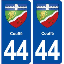 44  Couffé blason ville autocollant plaque stickers