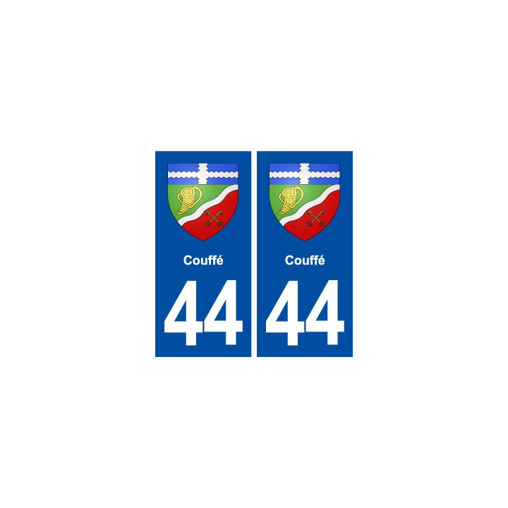 44  Couffé blason ville autocollant plaque stickers