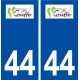 44  Couffé logo ville autocollant plaque stickers