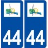 44  Brains logo ville autocollant plaque stickers
