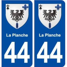 44  La Planche  blason ville autocollant plaque stickers