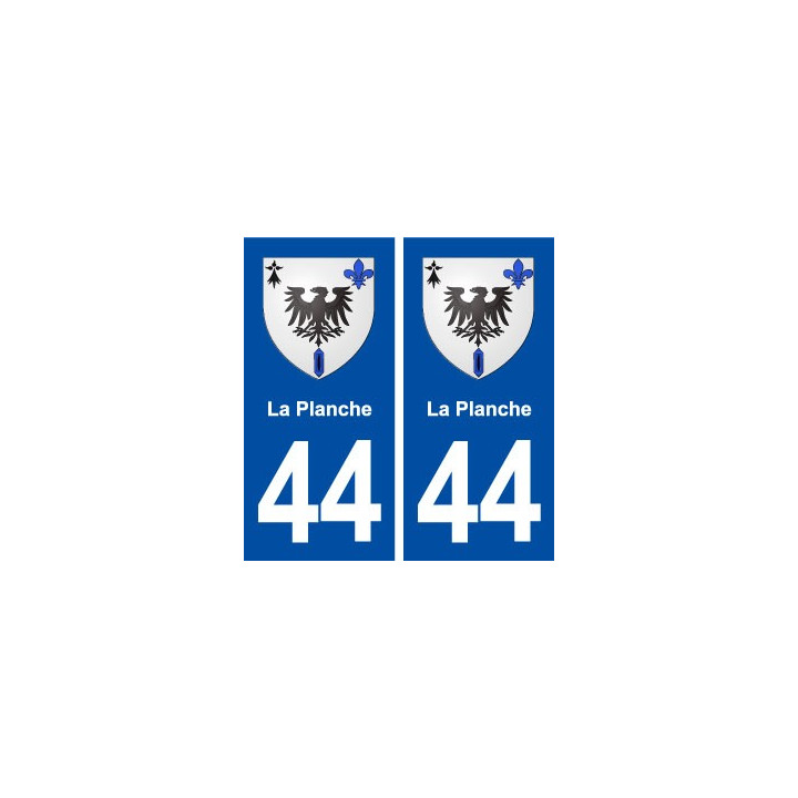 44  La Planche  blason ville autocollant plaque stickers