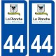 44  La Planche  logo ville autocollant plaque stickers