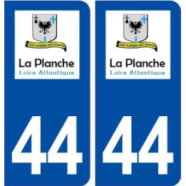44  La Planche  logo ville autocollant plaque stickers