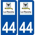 44  La Planche  logo ville autocollant plaque stickers