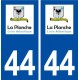 44  La Planche  logo ville autocollant plaque stickers