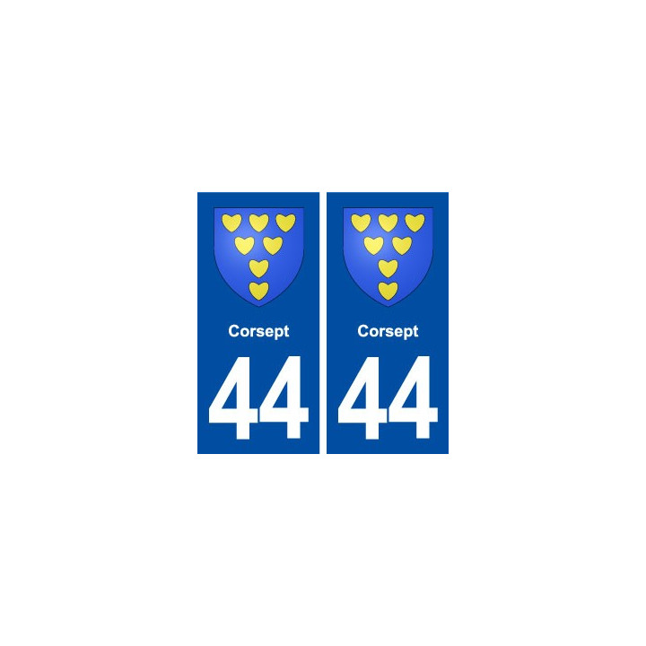 44  Corsept blason ville autocollant plaque stickers