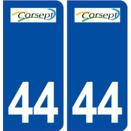 44  Corsept logo ville autocollant plaque stickers