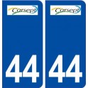 44  Corsept logo ville autocollant plaque stickers