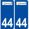 44  Corsept logo ville autocollant plaque stickers