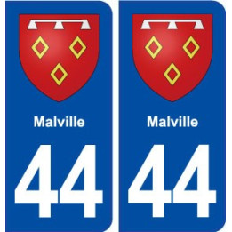 44  Malville blason ville autocollant plaque stickers